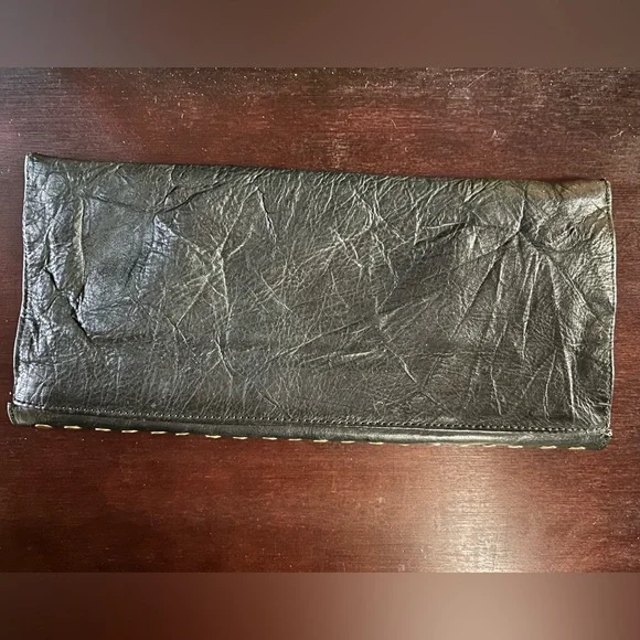 Studded Black Leather purse. - Picture 3 of 3